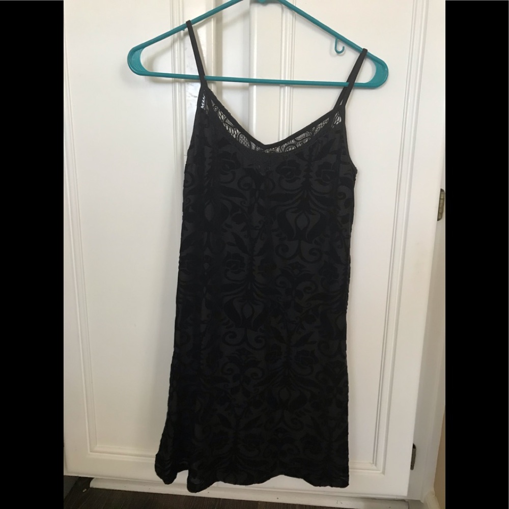 Black slip dress